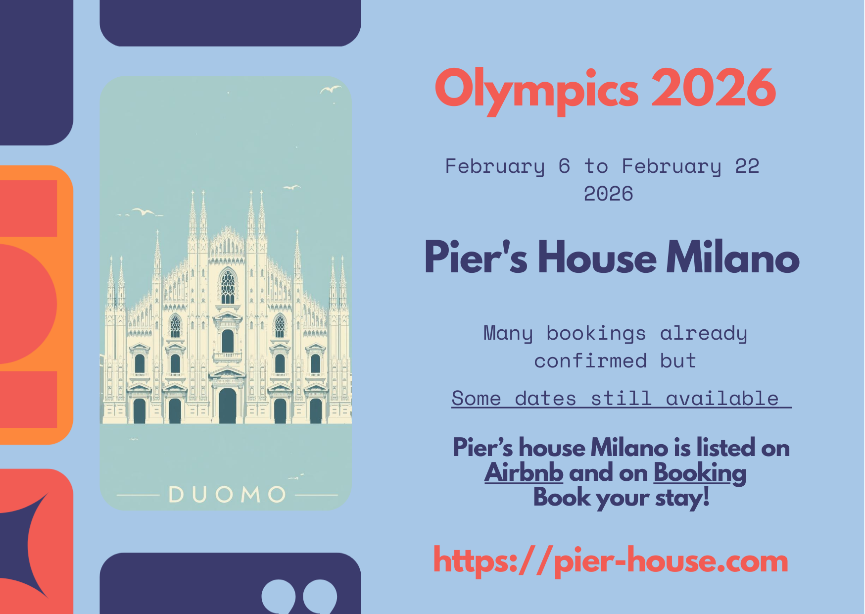 Updated availability Milano-Cortina Olympics 2026